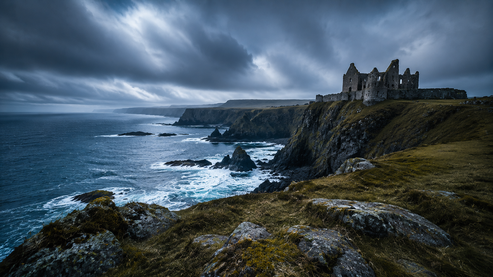 Fujifilm Velvia 50 Storm Over the Cliffs